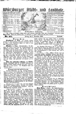 Würzburger Stadt- und Landbote Freitag 6. November 1863