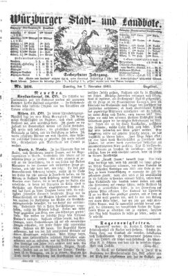 Würzburger Stadt- und Landbote Samstag 7. November 1863