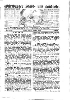 Würzburger Stadt- und Landbote Montag 16. November 1863