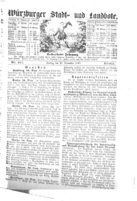 Würzburger Stadt- und Landbote Freitag 20. November 1863