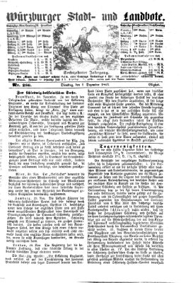 Würzburger Stadt- und Landbote Dienstag 1. Dezember 1863