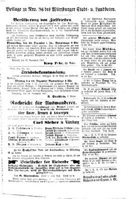 Würzburger Stadt- und Landbote Dienstag 1. Dezember 1863