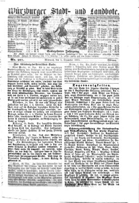 Würzburger Stadt- und Landbote Mittwoch 2. Dezember 1863