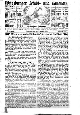 Würzburger Stadt- und Landbote Donnerstag 24. Dezember 1863