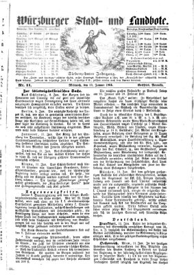 Würzburger Stadt- und Landbote Mittwoch 13. Januar 1864