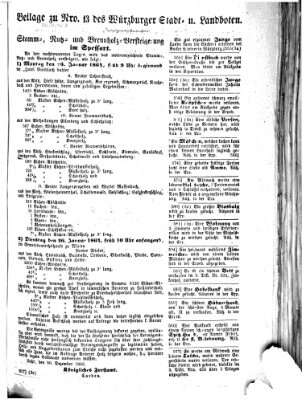 Würzburger Stadt- und Landbote Freitag 15. Januar 1864