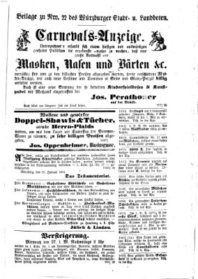 Würzburger Stadt- und Landbote Dienstag 26. Januar 1864