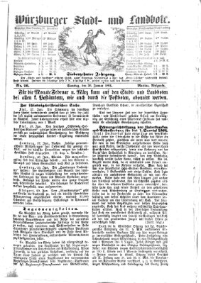 Würzburger Stadt- und Landbote Samstag 30. Januar 1864