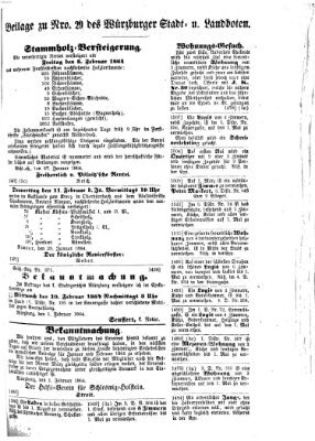 Würzburger Stadt- und Landbote Mittwoch 3. Februar 1864