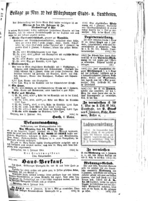 Würzburger Stadt- und Landbote Samstag 6. Februar 1864