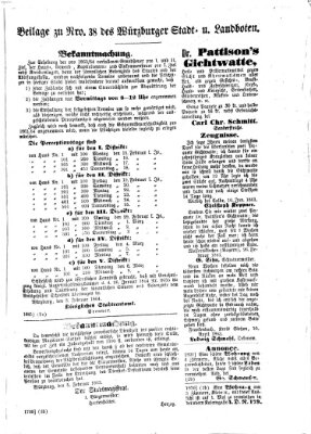 Würzburger Stadt- und Landbote Samstag 13. Februar 1864