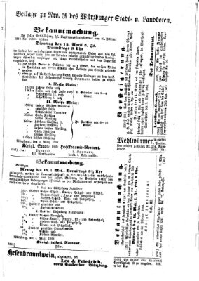 Würzburger Stadt- und Landbote Mittwoch 9. März 1864