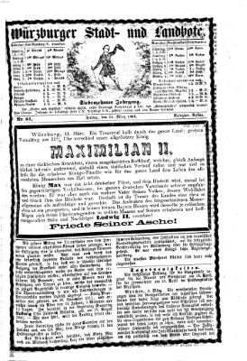 Würzburger Stadt- und Landbote Freitag 11. März 1864
