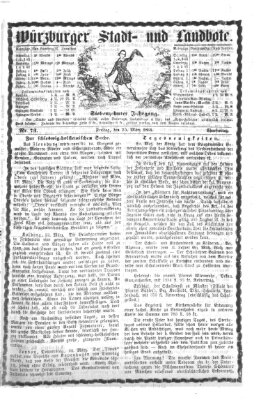 Würzburger Stadt- und Landbote Freitag 25. März 1864