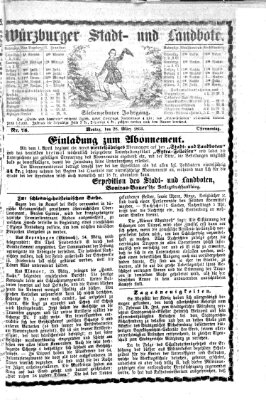 Würzburger Stadt- und Landbote Montag 28. März 1864