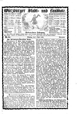 Würzburger Stadt- und Landbote Dienstag 5. April 1864