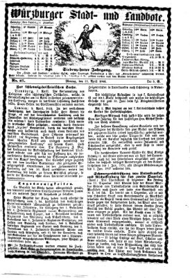 Würzburger Stadt- und Landbote Montag 11. April 1864