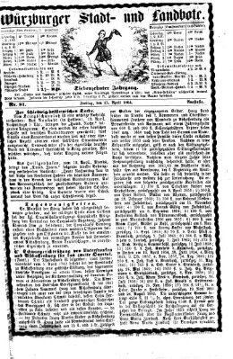 Würzburger Stadt- und Landbote Freitag 15. April 1864