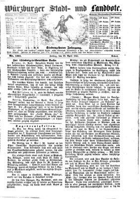 Würzburger Stadt- und Landbote Freitag 29. April 1864