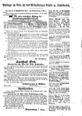 Würzburger Stadt- und Landbote Montag 9. Mai 1864