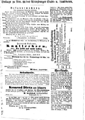 Würzburger Stadt- und Landbote Samstag 14. Mai 1864