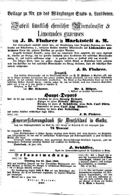 Würzburger Stadt- und Landbote Samstag 11. Juni 1864