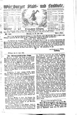 Würzburger Stadt- und Landbote Mittwoch 29. Juni 1864