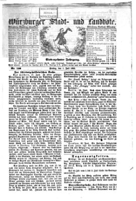 Würzburger Stadt- und Landbote Freitag 1. Juli 1864