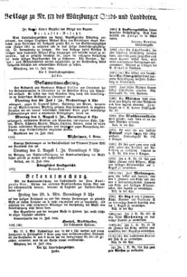 Würzburger Stadt- und Landbote Donnerstag 21. Juli 1864