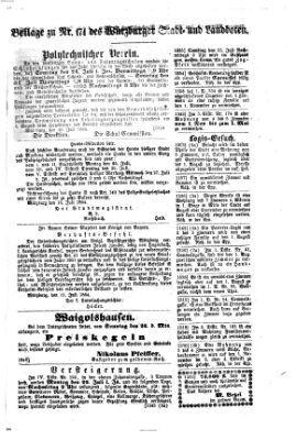 Würzburger Stadt- und Landbote Freitag 22. Juli 1864