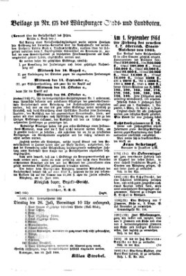 Würzburger Stadt- und Landbote Samstag 23. Juli 1864