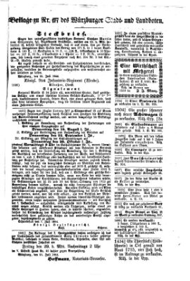 Würzburger Stadt- und Landbote Dienstag 26. Juli 1864