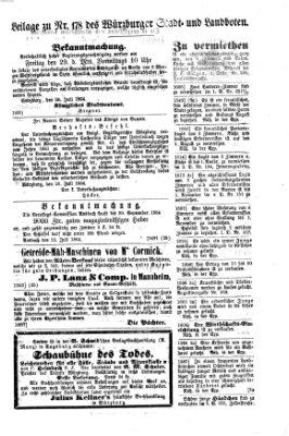 Würzburger Stadt- und Landbote Mittwoch 27. Juli 1864