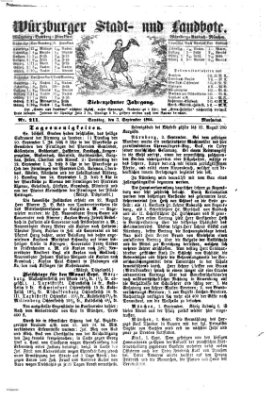 Würzburger Stadt- und Landbote Samstag 3. September 1864