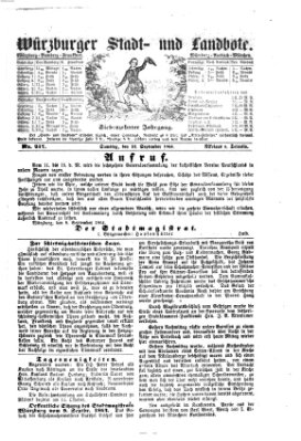 Würzburger Stadt- und Landbote Samstag 10. September 1864