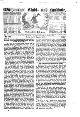 Würzburger Stadt- und Landbote Montag 12. September 1864