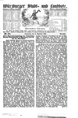 Würzburger Stadt- und Landbote Donnerstag 15. September 1864