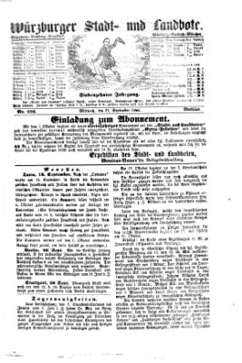 Würzburger Stadt- und Landbote Mittwoch 21. September 1864