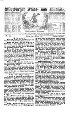 Würzburger Stadt- und Landbote Montag 3. Oktober 1864