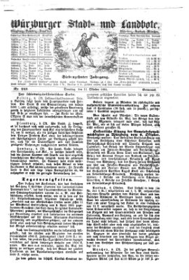 Würzburger Stadt- und Landbote Dienstag 11. Oktober 1864