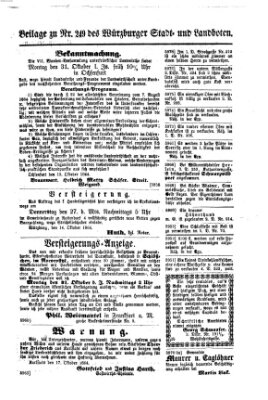 Würzburger Stadt- und Landbote Dienstag 18. Oktober 1864