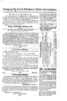 Würzburger Stadt- und Landbote Donnerstag 24. November 1864