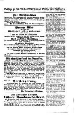 Würzburger Stadt- und Landbote Samstag 3. Dezember 1864