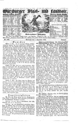 Würzburger Stadt- und Landbote Mittwoch 7. Dezember 1864