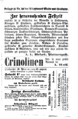 Würzburger Stadt- und Landbote Freitag 16. Dezember 1864