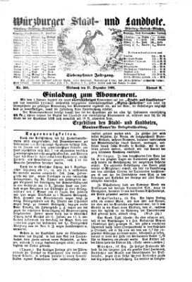 Würzburger Stadt- und Landbote Mittwoch 21. Dezember 1864