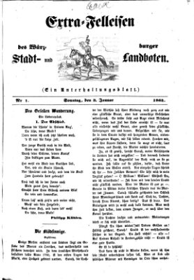 Extra-Felleisen (Würzburger Stadt- und Landbote) Sonntag 3. Januar 1864