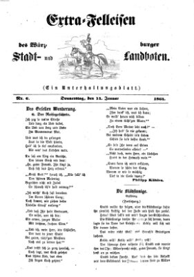 Extra-Felleisen (Würzburger Stadt- und Landbote) Donnerstag 14. Januar 1864