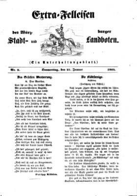 Extra-Felleisen (Würzburger Stadt- und Landbote) Donnerstag 21. Januar 1864