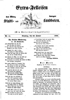 Extra-Felleisen (Würzburger Stadt- und Landbote) Dienstag 26. Januar 1864